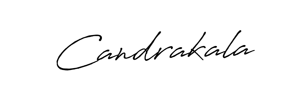 How to make Candrakala signature? Antro_Vectra_Bolder is a professional autograph style. Create handwritten signature for Candrakala name. Candrakala signature style 7 images and pictures png