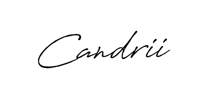Create a beautiful signature design for name Candrii. With this signature (Antro_Vectra_Bolder) fonts, you can make a handwritten signature for free. Candrii signature style 7 images and pictures png