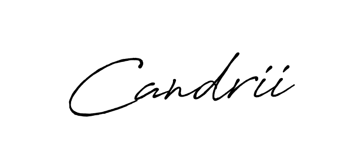 Create a beautiful signature design for name Candrii. With this signature (Antro_Vectra_Bolder) fonts, you can make a handwritten signature for free. Candrii signature style 7 images and pictures png