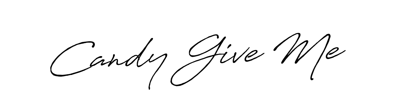 Candy Give Me stylish signature style. Best Handwritten Sign (Antro_Vectra_Bolder) for my name. Handwritten Signature Collection Ideas for my name Candy Give Me. Candy Give Me signature style 7 images and pictures png