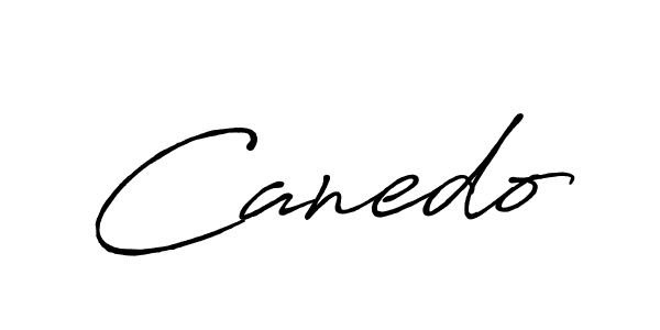 Canedo stylish signature style. Best Handwritten Sign (Antro_Vectra_Bolder) for my name. Handwritten Signature Collection Ideas for my name Canedo. Canedo signature style 7 images and pictures png