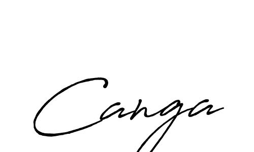 Use a signature maker to create a handwritten signature online. With this signature software, you can design (Antro_Vectra_Bolder) your own signature for name Canga. Canga signature style 7 images and pictures png