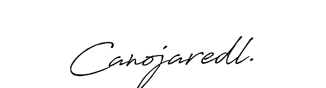 Create a beautiful signature design for name Canojaredl.. With this signature (Antro_Vectra_Bolder) fonts, you can make a handwritten signature for free. Canojaredl. signature style 7 images and pictures png