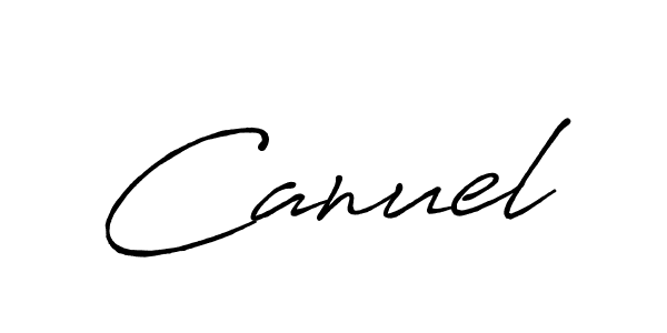 How to make Canuel signature? Antro_Vectra_Bolder is a professional autograph style. Create handwritten signature for Canuel name. Canuel signature style 7 images and pictures png