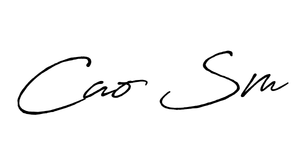 Design your own signature with our free online signature maker. With this signature software, you can create a handwritten (Antro_Vectra_Bolder) signature for name Cao Sm. Cao Sm signature style 7 images and pictures png
