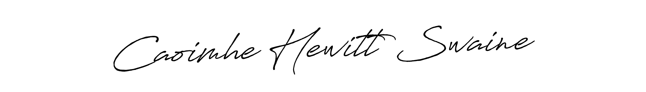 How to make Caoimhe Hewitt Swaine name signature. Use Antro_Vectra_Bolder style for creating short signs online. This is the latest handwritten sign. Caoimhe Hewitt Swaine signature style 7 images and pictures png