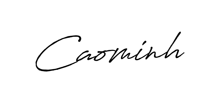 Use a signature maker to create a handwritten signature online. With this signature software, you can design (Antro_Vectra_Bolder) your own signature for name Caominh. Caominh signature style 7 images and pictures png