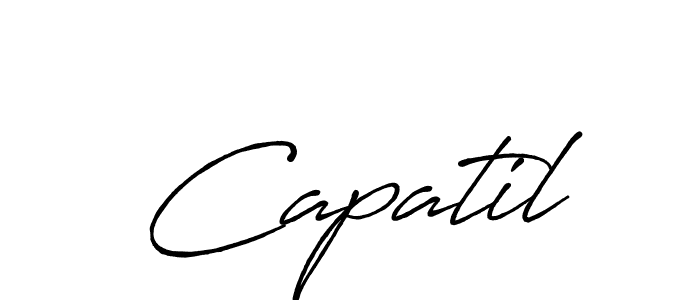 Similarly Antro_Vectra_Bolder is the best handwritten signature design. Signature creator online .You can use it as an online autograph creator for name Capatil. Capatil signature style 7 images and pictures png
