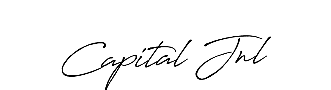 Design your own signature with our free online signature maker. With this signature software, you can create a handwritten (Antro_Vectra_Bolder) signature for name Capital Jnl. Capital Jnl signature style 7 images and pictures png