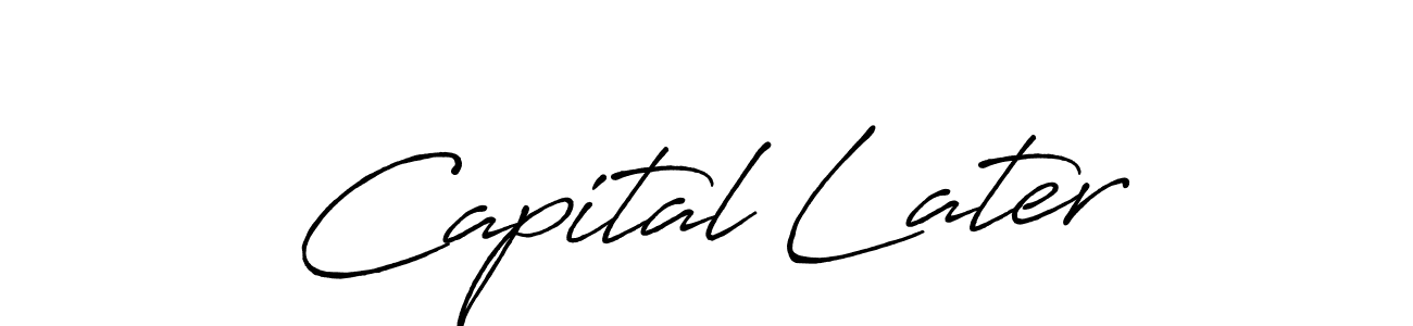 Check out images of Autograph of Capital Later name. Actor Capital Later Signature Style. Antro_Vectra_Bolder is a professional sign style online. Capital Later signature style 7 images and pictures png