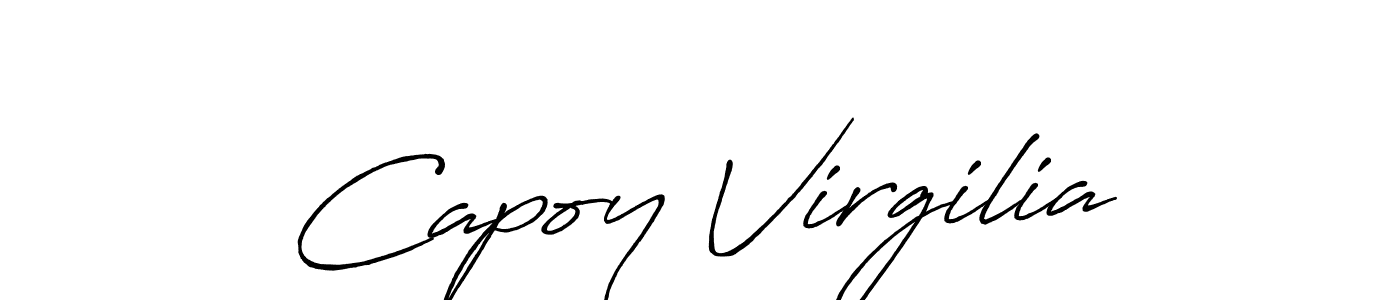 Best and Professional Signature Style for Capoy Virgilia. Antro_Vectra_Bolder Best Signature Style Collection. Capoy Virgilia signature style 7 images and pictures png