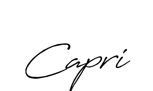 Capri stylish signature style. Best Handwritten Sign (Antro_Vectra_Bolder) for my name. Handwritten Signature Collection Ideas for my name Capri. Capri signature style 7 images and pictures png