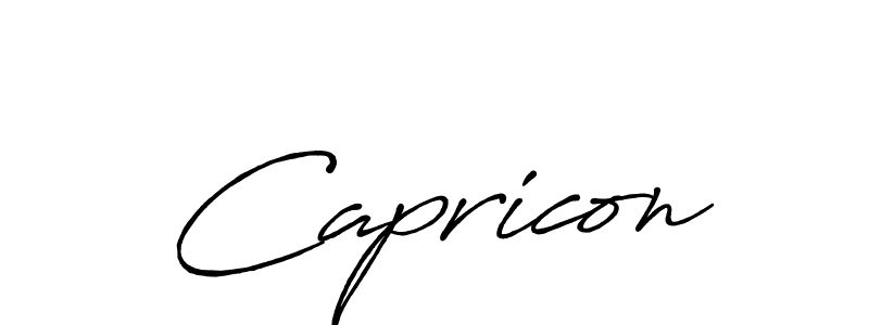 Capricon stylish signature style. Best Handwritten Sign (Antro_Vectra_Bolder) for my name. Handwritten Signature Collection Ideas for my name Capricon. Capricon signature style 7 images and pictures png