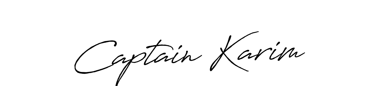 Use a signature maker to create a handwritten signature online. With this signature software, you can design (Antro_Vectra_Bolder) your own signature for name Captain Karim. Captain Karim signature style 7 images and pictures png