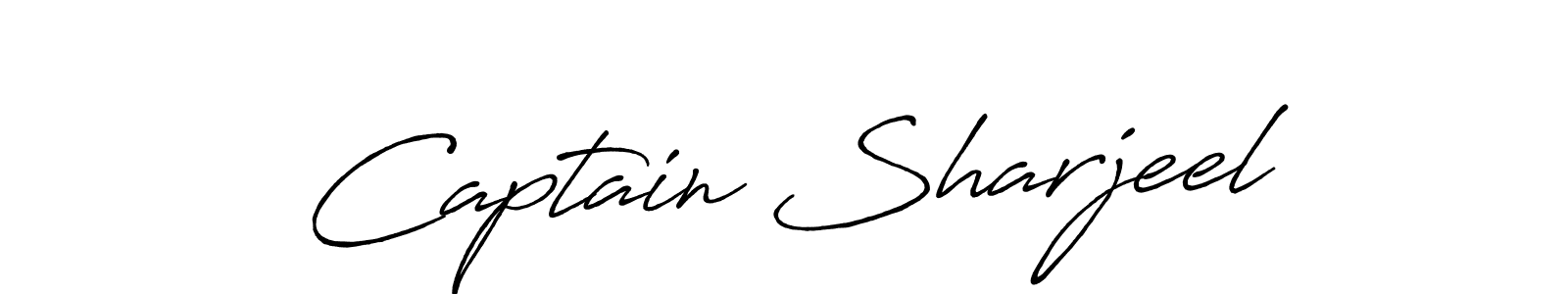 Make a beautiful signature design for name Captain Sharjeel. Use this online signature maker to create a handwritten signature for free. Captain Sharjeel signature style 7 images and pictures png