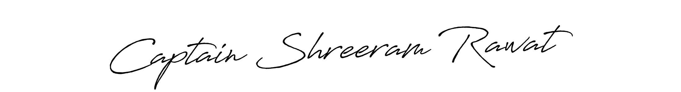 The best way (Antro_Vectra_Bolder) to make a short signature is to pick only two or three words in your name. The name Captain Shreeram Rawat include a total of six letters. For converting this name. Captain Shreeram Rawat signature style 7 images and pictures png