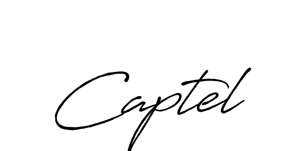 How to make Captel name signature. Use Antro_Vectra_Bolder style for creating short signs online. This is the latest handwritten sign. Captel signature style 7 images and pictures png