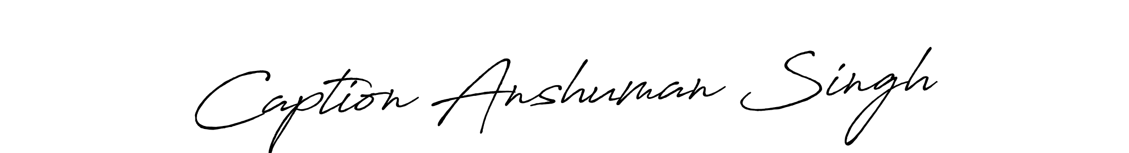 Create a beautiful signature design for name Caption Anshuman Singh. With this signature (Antro_Vectra_Bolder) fonts, you can make a handwritten signature for free. Caption Anshuman Singh signature style 7 images and pictures png