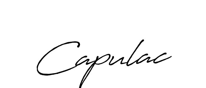 Capulac stylish signature style. Best Handwritten Sign (Antro_Vectra_Bolder) for my name. Handwritten Signature Collection Ideas for my name Capulac. Capulac signature style 7 images and pictures png