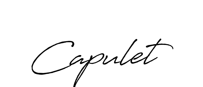 Make a beautiful signature design for name Capulet. With this signature (Antro_Vectra_Bolder) style, you can create a handwritten signature for free. Capulet signature style 7 images and pictures png