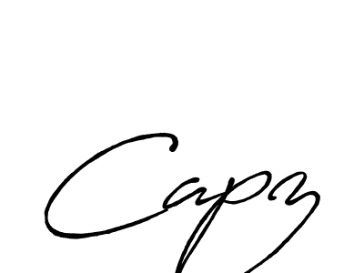 How to make Capz name signature. Use Antro_Vectra_Bolder style for creating short signs online. This is the latest handwritten sign. Capz signature style 7 images and pictures png