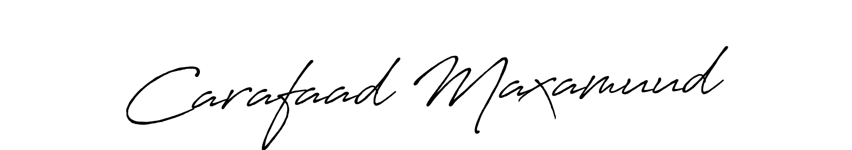 Carafaad Maxamuud stylish signature style. Best Handwritten Sign (Antro_Vectra_Bolder) for my name. Handwritten Signature Collection Ideas for my name Carafaad Maxamuud. Carafaad Maxamuud signature style 7 images and pictures png