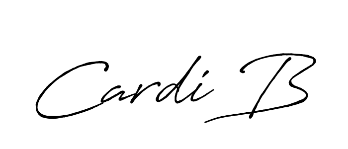 Make a beautiful signature design for name Cardi B. With this signature (Antro_Vectra_Bolder) style, you can create a handwritten signature for free. Cardi B signature style 7 images and pictures png