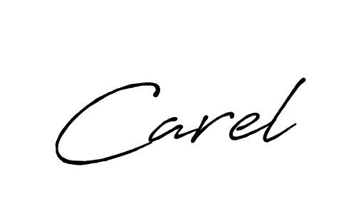 How to make Carel name signature. Use Antro_Vectra_Bolder style for creating short signs online. This is the latest handwritten sign. Carel signature style 7 images and pictures png