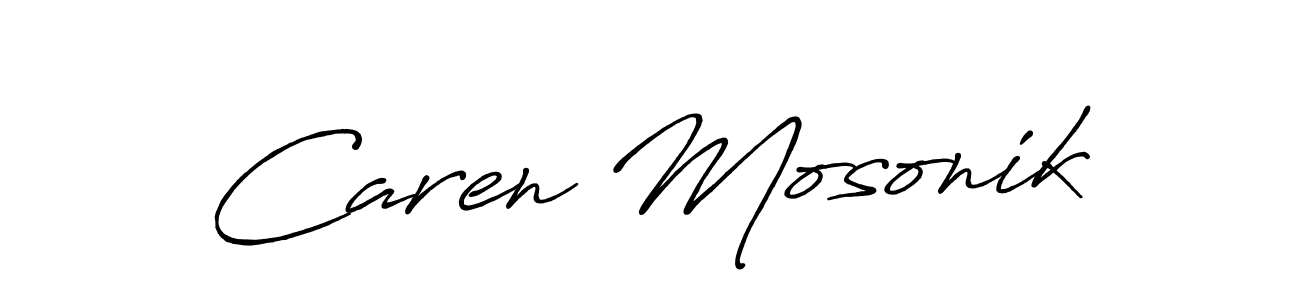 Design your own signature with our free online signature maker. With this signature software, you can create a handwritten (Antro_Vectra_Bolder) signature for name Caren Mosonik. Caren Mosonik signature style 7 images and pictures png