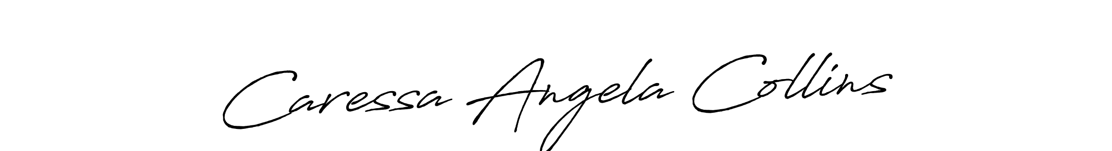 Make a beautiful signature design for name Caressa Angela Collins. With this signature (Antro_Vectra_Bolder) style, you can create a handwritten signature for free. Caressa Angela Collins signature style 7 images and pictures png