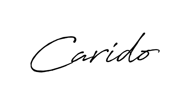 You should practise on your own different ways (Antro_Vectra_Bolder) to write your name (Carido) in signature. don't let someone else do it for you. Carido signature style 7 images and pictures png