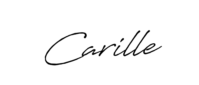 Similarly Antro_Vectra_Bolder is the best handwritten signature design. Signature creator online .You can use it as an online autograph creator for name Carille. Carille signature style 7 images and pictures png