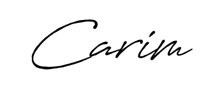 Give your name Carim an exquisite flair with the Antro_Vectra_Bolder script font. Ideal for contracts, resumes, and formal letterheads. Carim signature style 7 images and pictures png