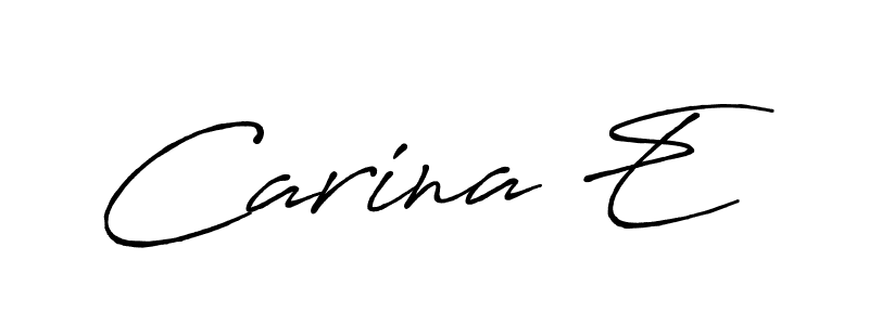 Create a beautiful signature design for name Carina E. With this signature (Antro_Vectra_Bolder) fonts, you can make a handwritten signature for free. Carina E signature style 7 images and pictures png