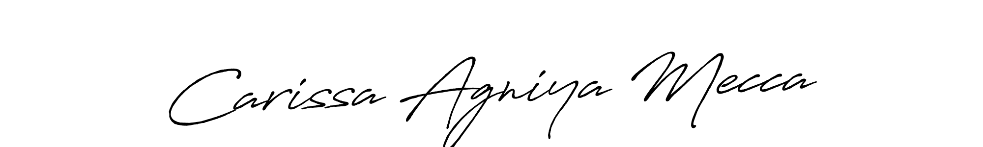 Use a signature maker to create a handwritten signature online. With this signature software, you can design (Antro_Vectra_Bolder) your own signature for name Carissa Agniya Mecca. Carissa Agniya Mecca signature style 7 images and pictures png