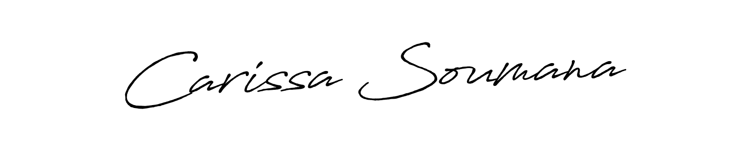 The best way (Antro_Vectra_Bolder) to make a short signature is to pick only two or three words in your name. The name Carissa Soumana include a total of six letters. For converting this name. Carissa Soumana signature style 7 images and pictures png