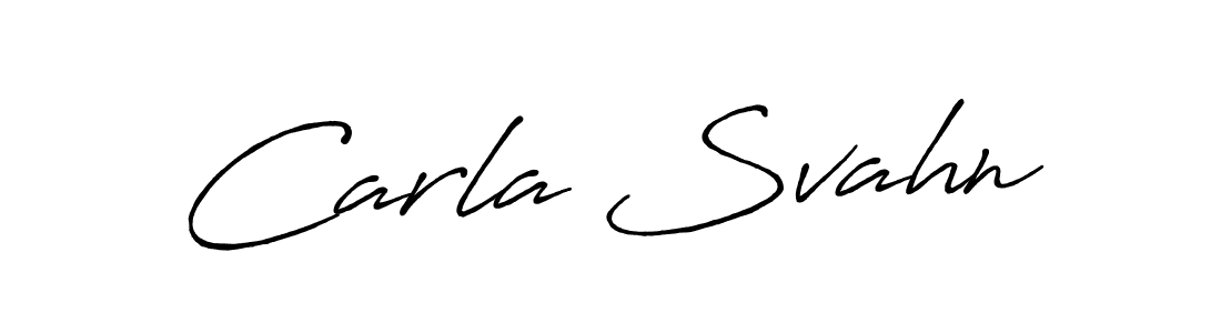 Carla Svahn stylish signature style. Best Handwritten Sign (Antro_Vectra_Bolder) for my name. Handwritten Signature Collection Ideas for my name Carla Svahn. Carla Svahn signature style 7 images and pictures png