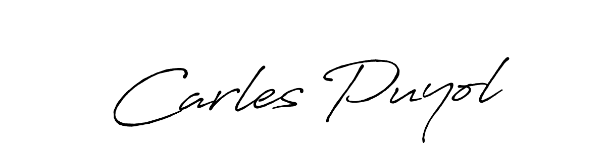 Create a beautiful signature design for name Carles Puyol. With this signature (Antro_Vectra_Bolder) fonts, you can make a handwritten signature for free. Carles Puyol signature style 7 images and pictures png