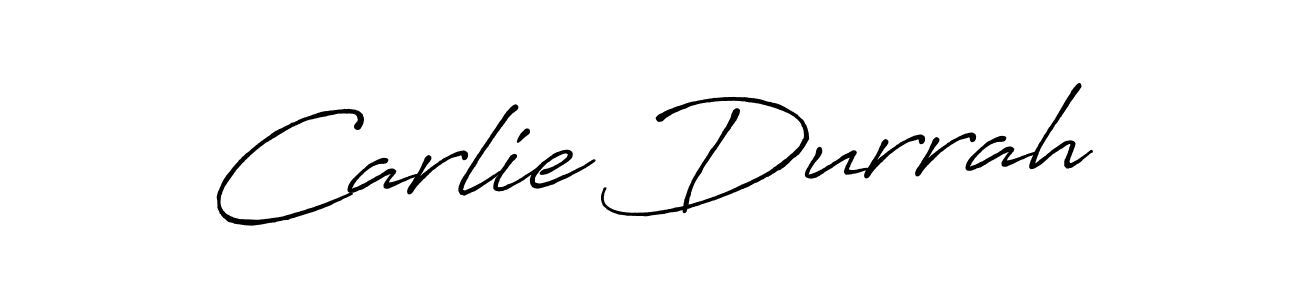 Design your own signature with our free online signature maker. With this signature software, you can create a handwritten (Antro_Vectra_Bolder) signature for name Carlie Durrah. Carlie Durrah signature style 7 images and pictures png