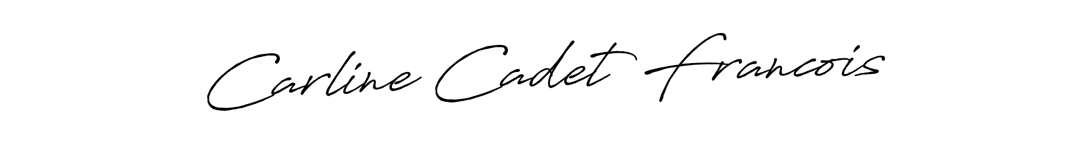 Carline Cadet Francois stylish signature style. Best Handwritten Sign (Antro_Vectra_Bolder) for my name. Handwritten Signature Collection Ideas for my name Carline Cadet Francois. Carline Cadet Francois signature style 7 images and pictures png