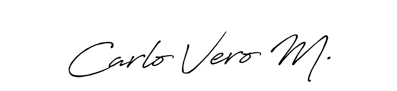 Make a short Carlo Vero M. signature style. Manage your documents anywhere anytime using Antro_Vectra_Bolder. Create and add eSignatures, submit forms, share and send files easily. Carlo Vero M. signature style 7 images and pictures png