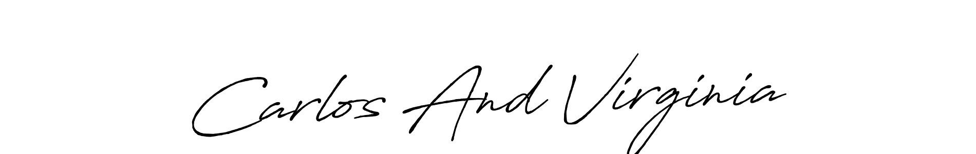 Make a beautiful signature design for name Carlos And Virginia. Use this online signature maker to create a handwritten signature for free. Carlos And Virginia signature style 7 images and pictures png