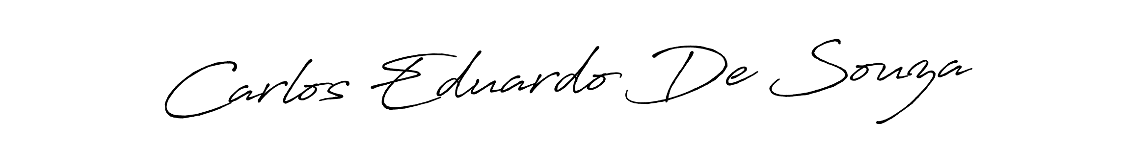 How to make Carlos Eduardo De Souza name signature. Use Antro_Vectra_Bolder style for creating short signs online. This is the latest handwritten sign. Carlos Eduardo De Souza signature style 7 images and pictures png