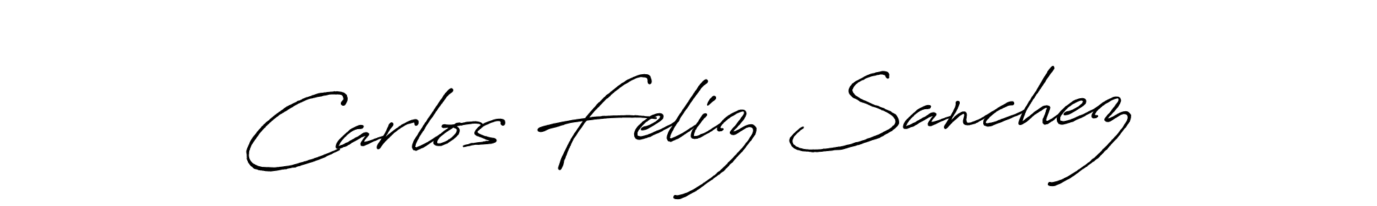 How to make Carlos Feliz Sanchez name signature. Use Antro_Vectra_Bolder style for creating short signs online. This is the latest handwritten sign. Carlos Feliz Sanchez signature style 7 images and pictures png