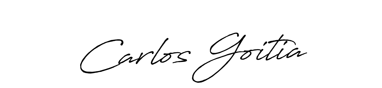 Carlos Goitia stylish signature style. Best Handwritten Sign (Antro_Vectra_Bolder) for my name. Handwritten Signature Collection Ideas for my name Carlos Goitia. Carlos Goitia signature style 7 images and pictures png
