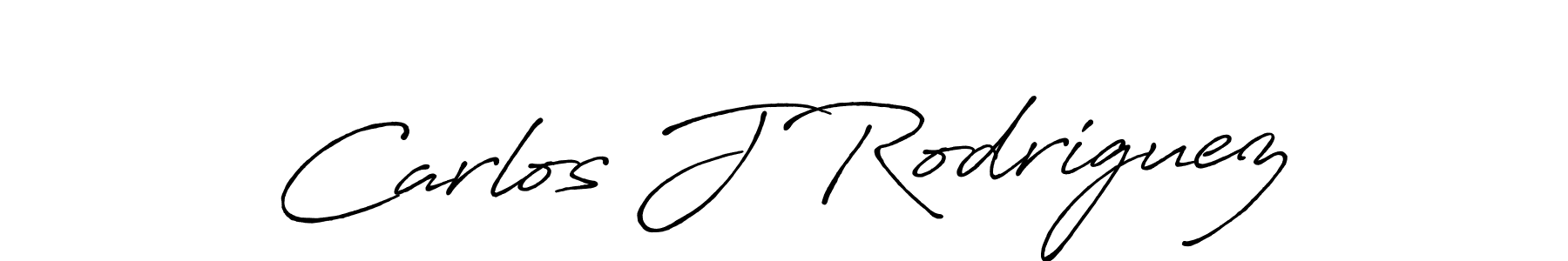 Make a beautiful signature design for name Carlos J Rodriguez. With this signature (Antro_Vectra_Bolder) style, you can create a handwritten signature for free. Carlos J Rodriguez signature style 7 images and pictures png