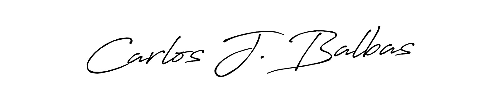 Design your own signature with our free online signature maker. With this signature software, you can create a handwritten (Antro_Vectra_Bolder) signature for name Carlos J. Balbas. Carlos J. Balbas signature style 7 images and pictures png