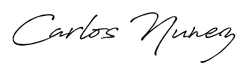 The Antro_Vectra_Bolder font transforms the name Carlos Nunez into an executive sign with sharp precision and distinguished character. Carlos Nunez signature style 7 images and pictures png
