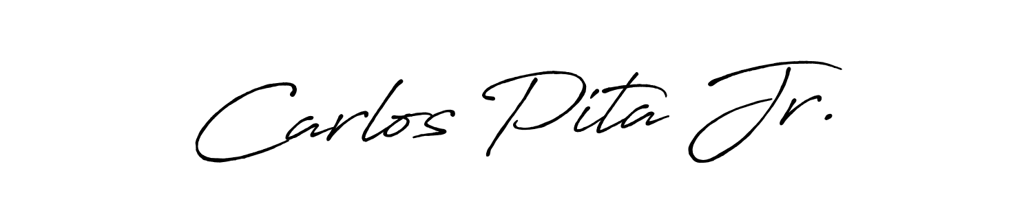 Also You can easily find your signature by using the search form. We will create Carlos Pita Jr. name handwritten signature images for you free of cost using Antro_Vectra_Bolder sign style. Carlos Pita Jr. signature style 7 images and pictures png