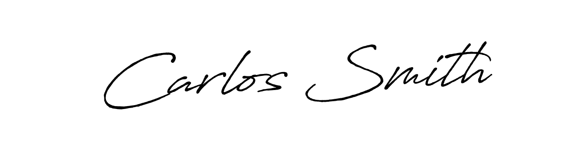 Use a signature maker to create a handwritten signature online. With this signature software, you can design (Antro_Vectra_Bolder) your own signature for name Carlos Smith. Carlos Smith signature style 7 images and pictures png